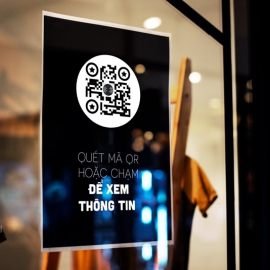 Tấm Poster Có Chip NFC Khổ A4  Treo Cửa Hàng